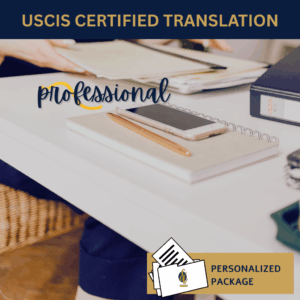 Store professional package – uscis certified translation
