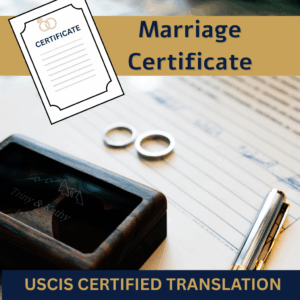Store marriage certificate – uscis certified translation